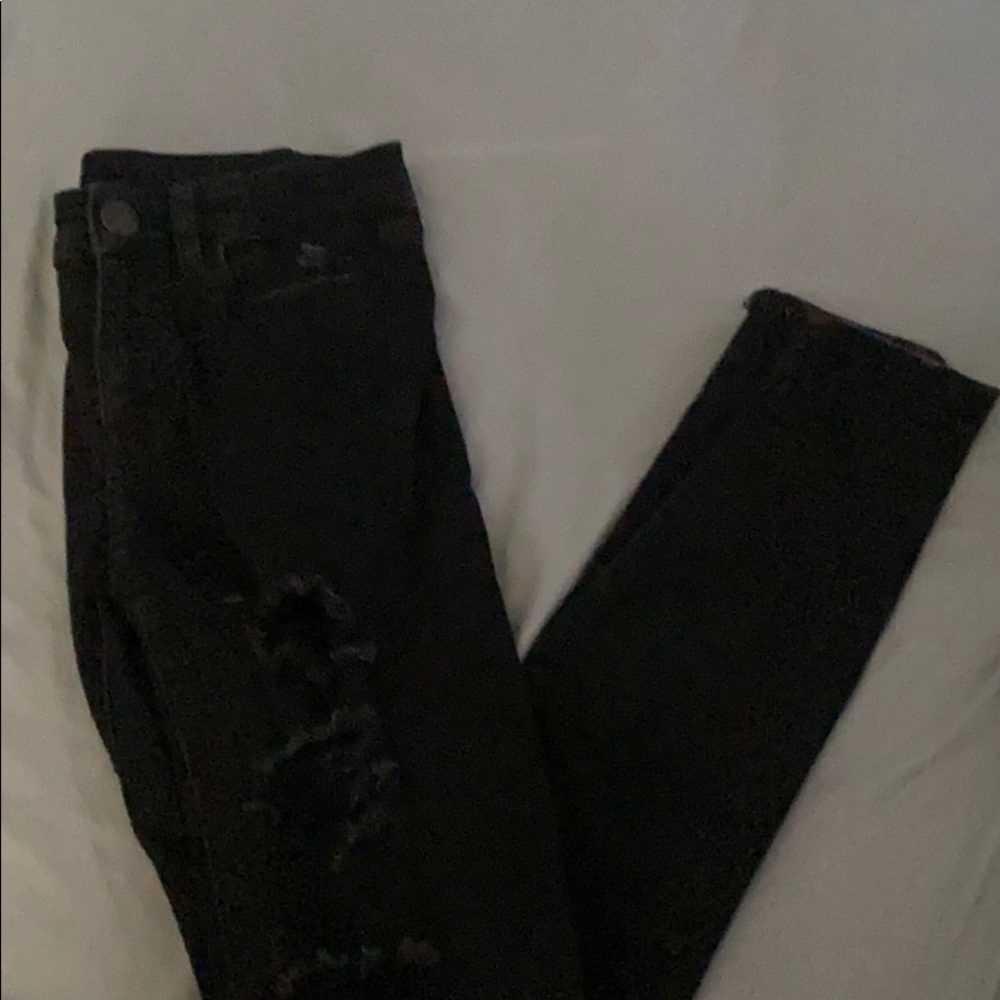 Black ripped jeans